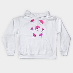 Pink Chinese fans Kids Hoodie